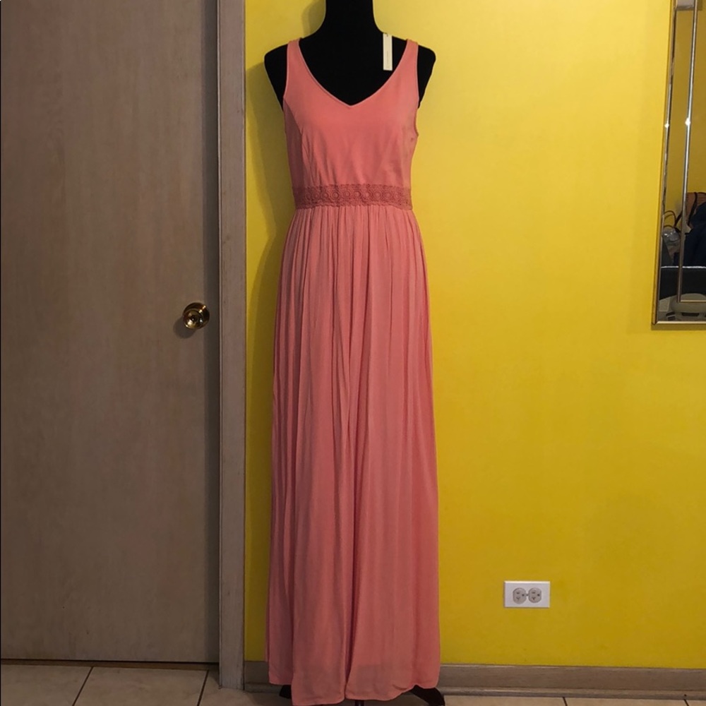 LC Lauren Conrad coral Maxi Dress